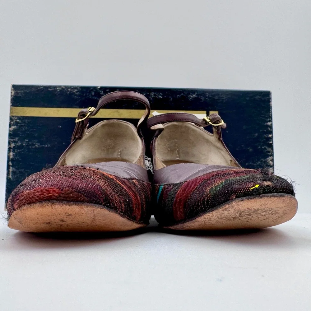 True Vintage 40s/50s Johansen Mary Jane 6N Rich Tapestry Heels w/ Box